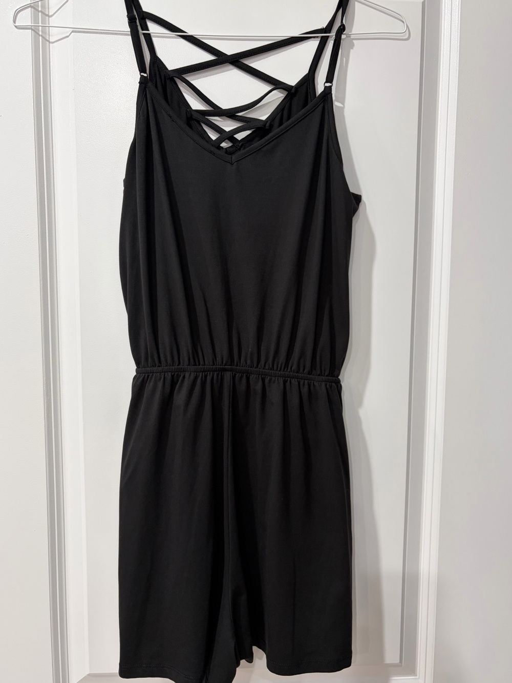 Women’s Black Strappy Romper